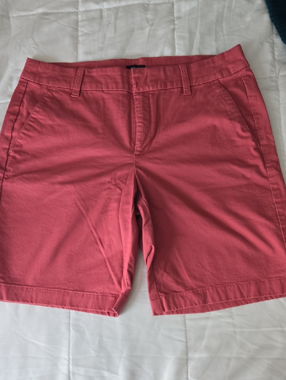 J. Crew Coral PINK/MUTED RED Chino 9 " Bermuda Shorts